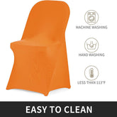 Lofaris Orange Stretch Spandex Banquet Folding Chair Cover